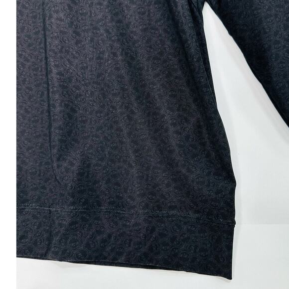 Swag Golf Stacked Skulls Performance Quarter-Zip Sweater in Black size Medium - Picture 5 of 8